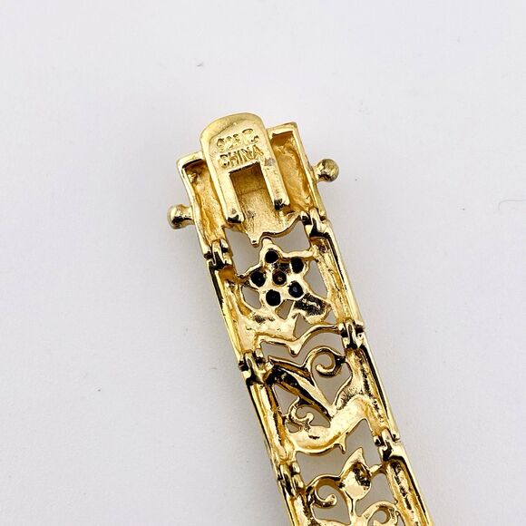 Ross Simmons Gold Vermeil Bracelet Earrings Ring Set Edwardian Inspired - Picture 5 of 16